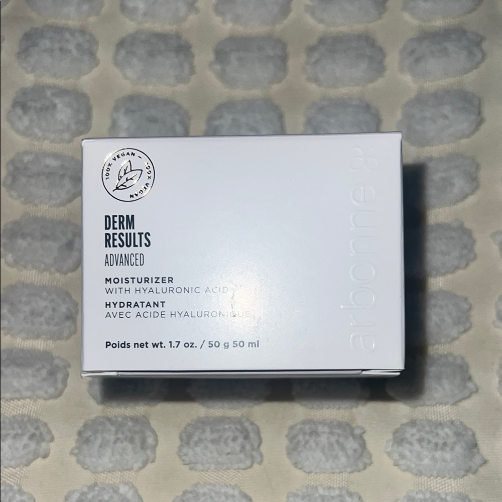 Arbonne Derm Results Advanced Moisturizer with hyaluronic acid